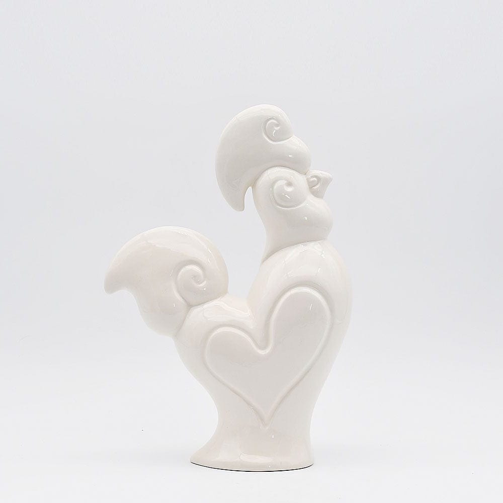 Portuguese Ceramic rooster - White