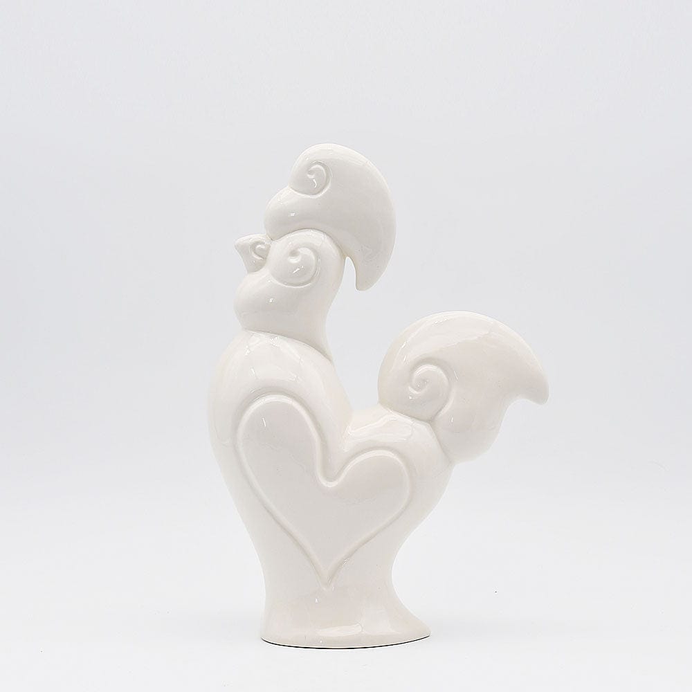 Portuguese Ceramic rooster - White