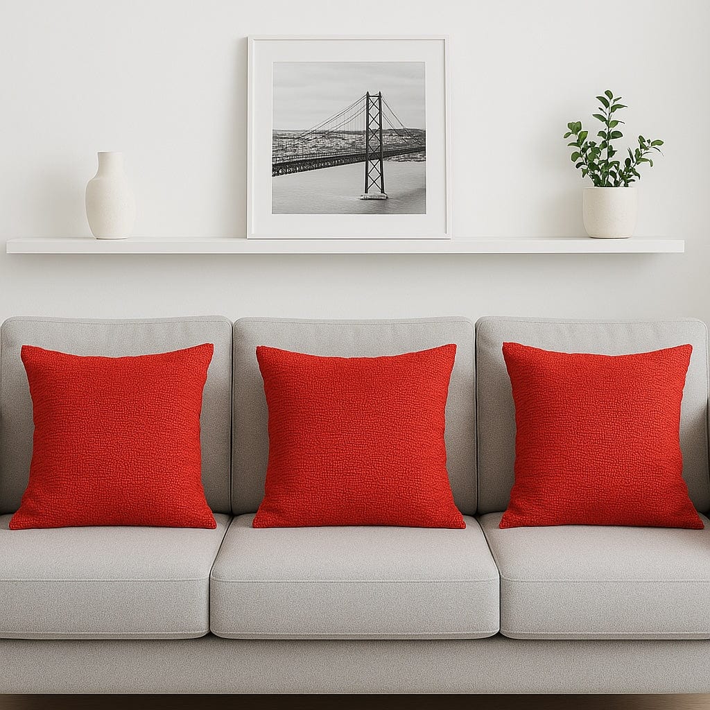 Portuguese Handmade Oversized Pillow Cover - Red