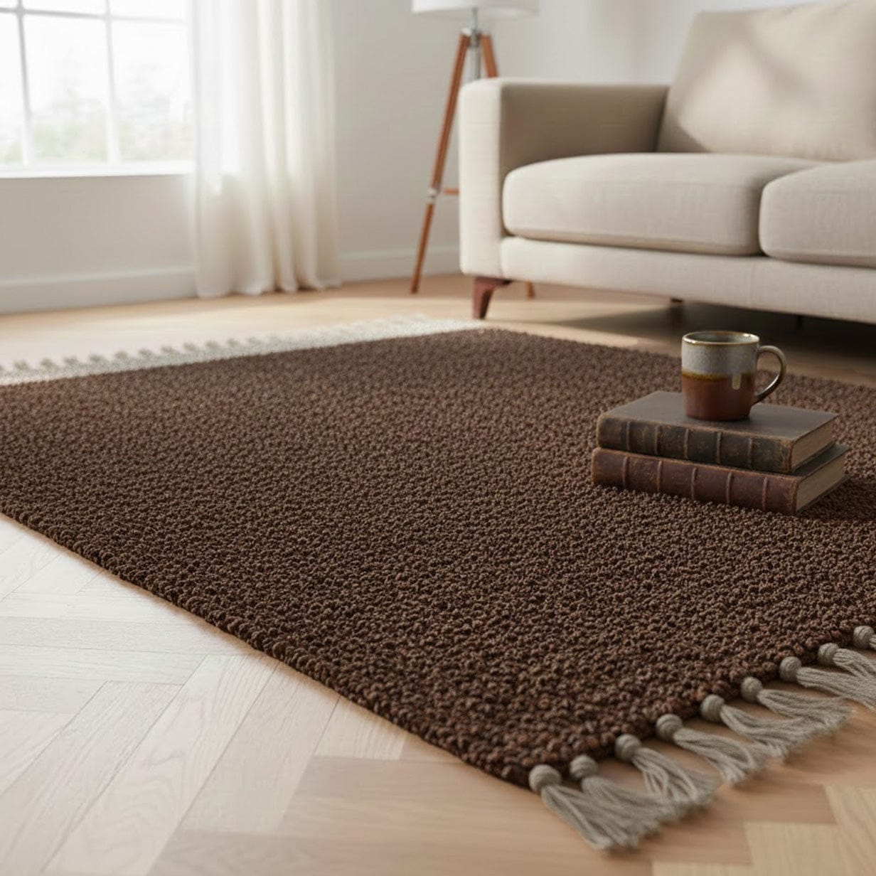 Portuguese Handmade Rug - Brown