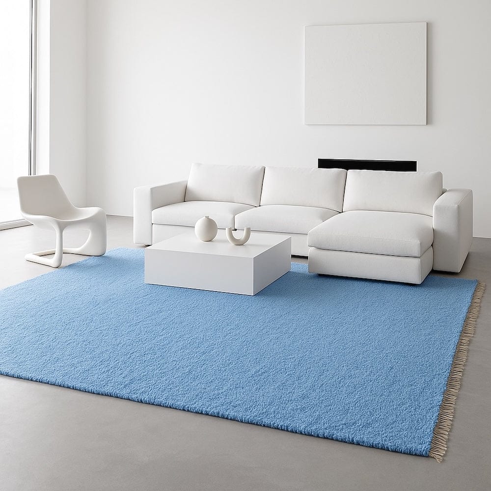 Portuguese Handmade Rug - Light Blue