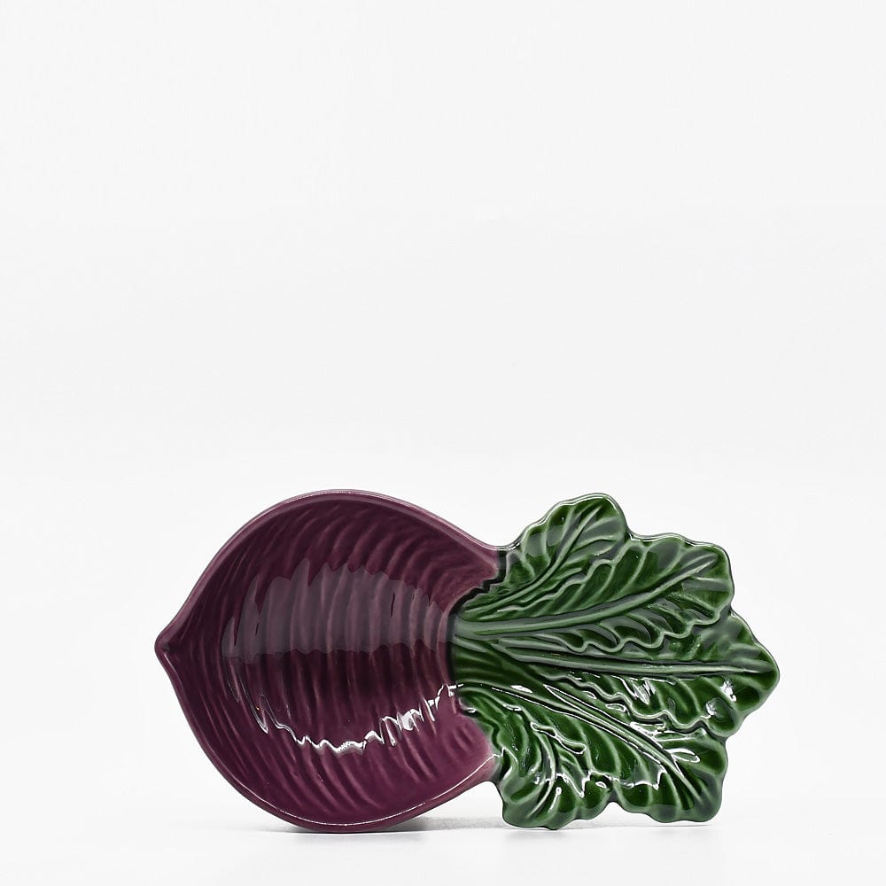 Radish-shaped Ceramic Serving Dish - Purple