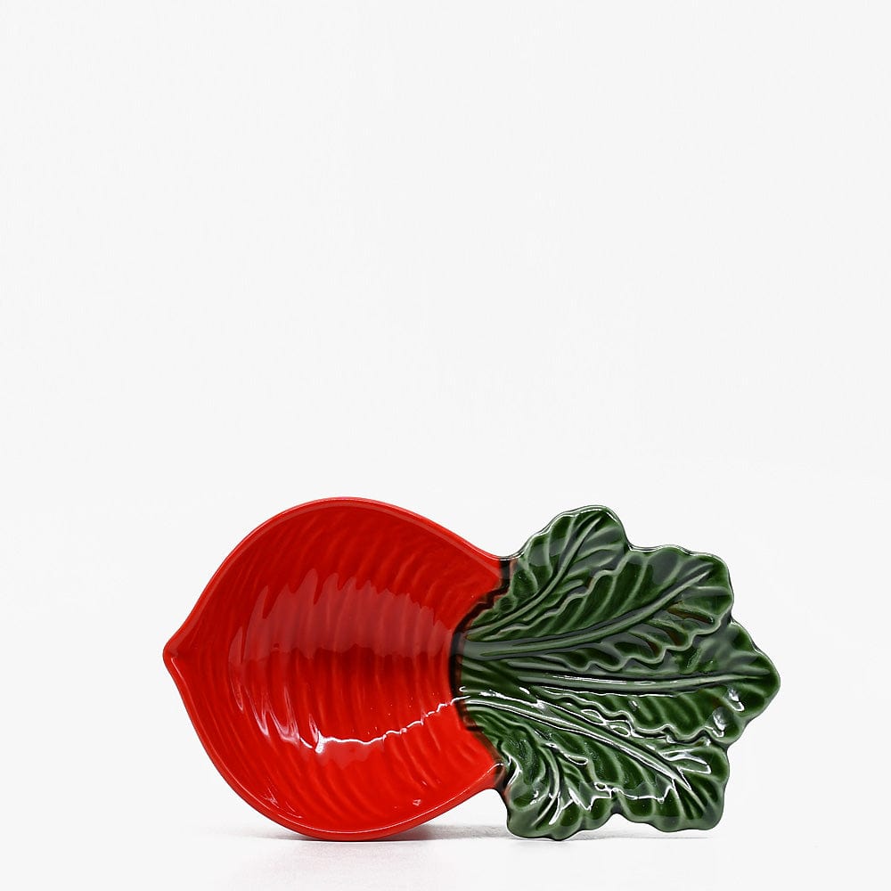 Radish-shaped Ceramic Serving Dish - Red