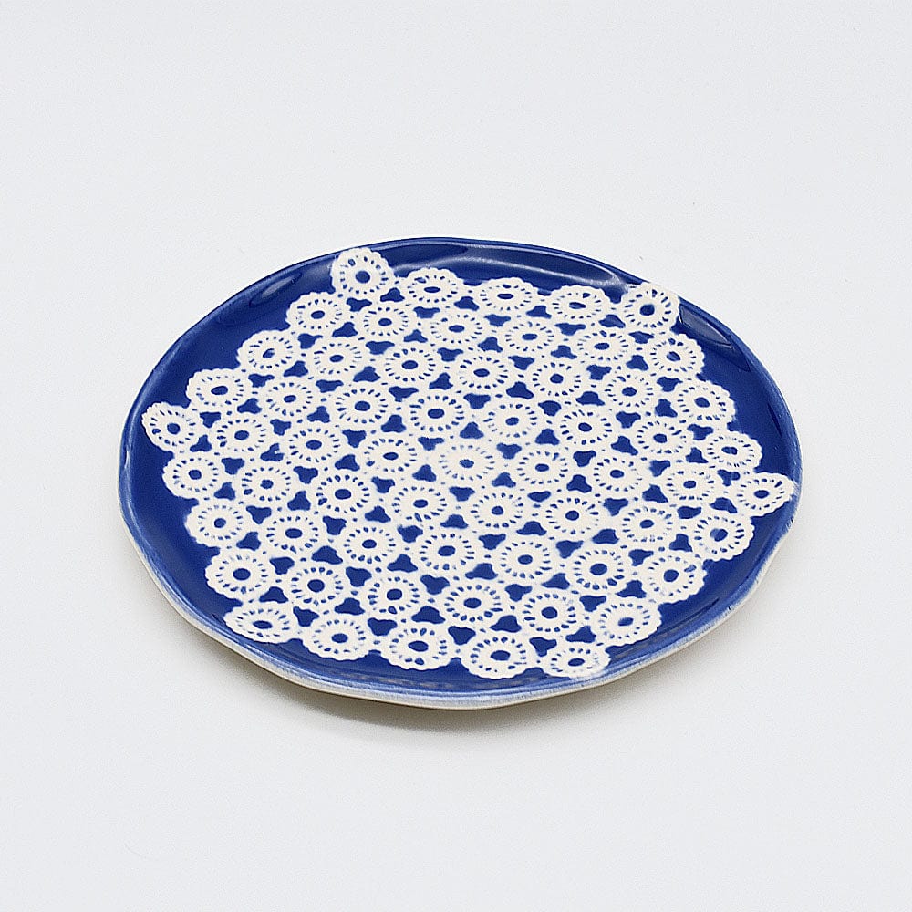 Renda I Handmade Ceramic Bread / Butter Plate - Blue