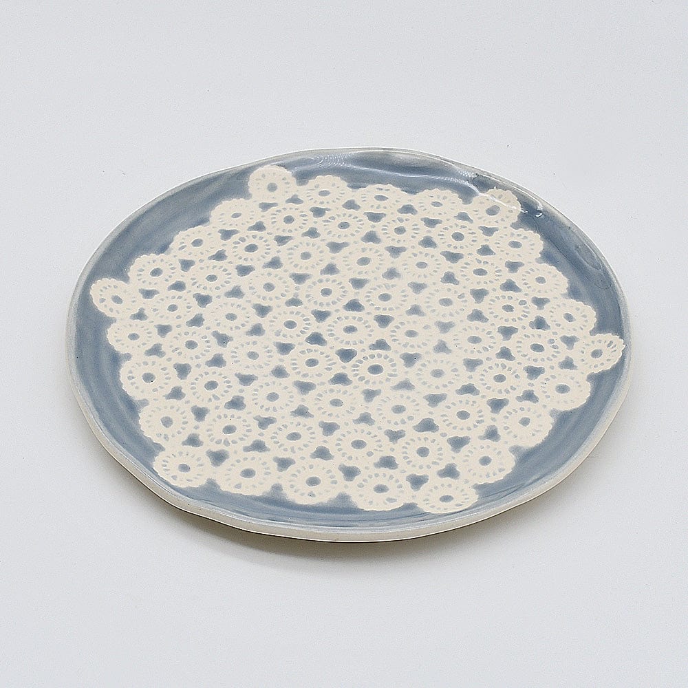 Renda I Handmade Ceramic Bread / Butter Plate - Grey