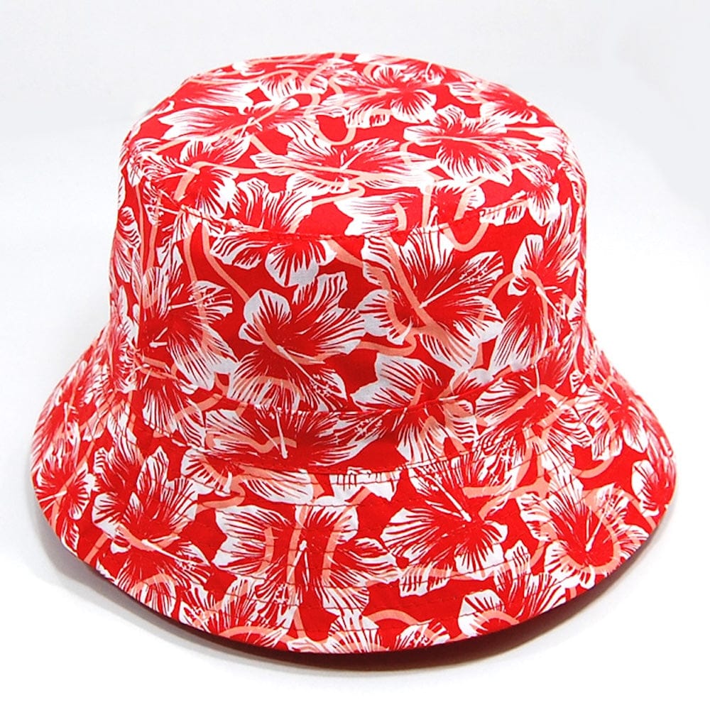Reversible Cotton Bucket Hat – Red