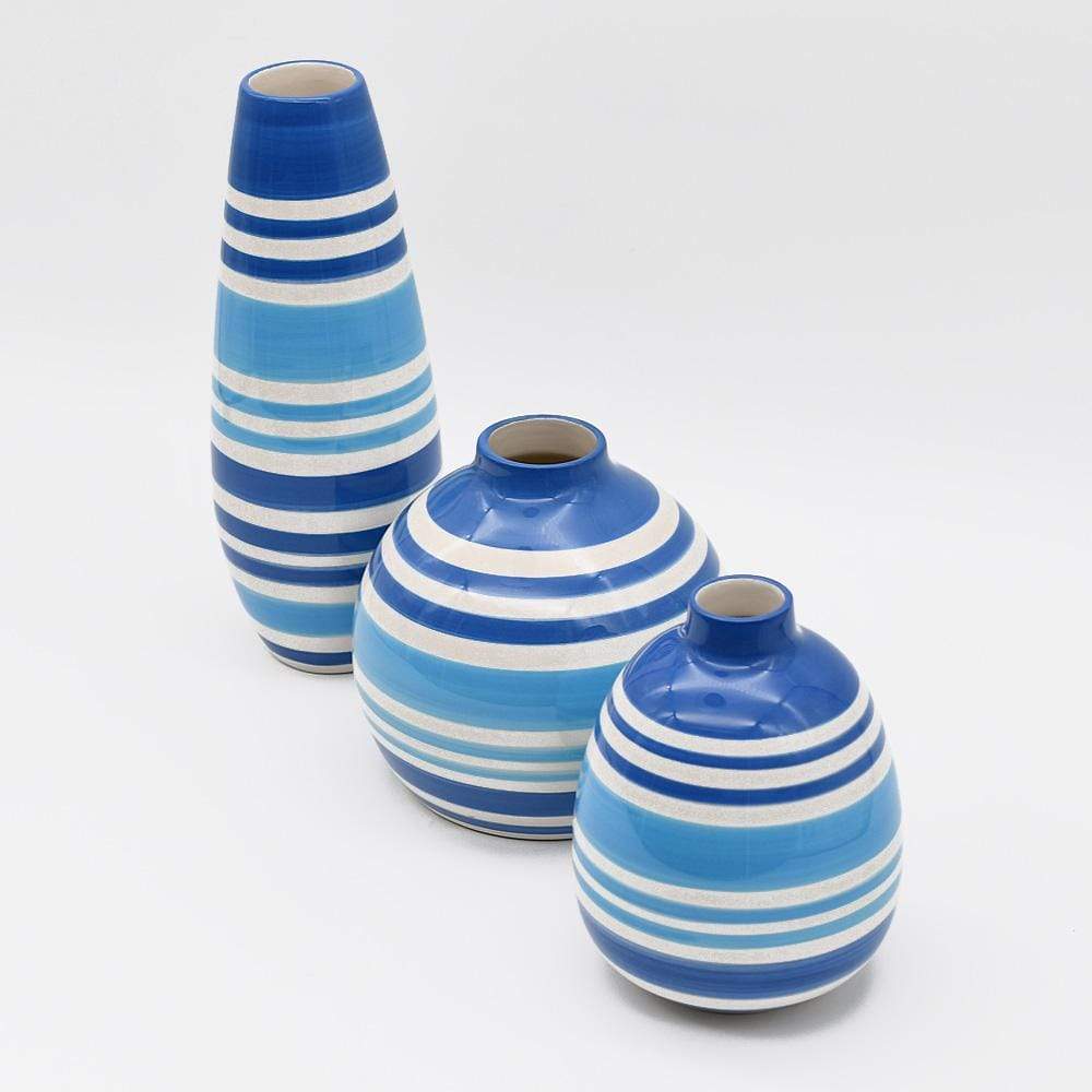 Round Ceramic Vase - Blue