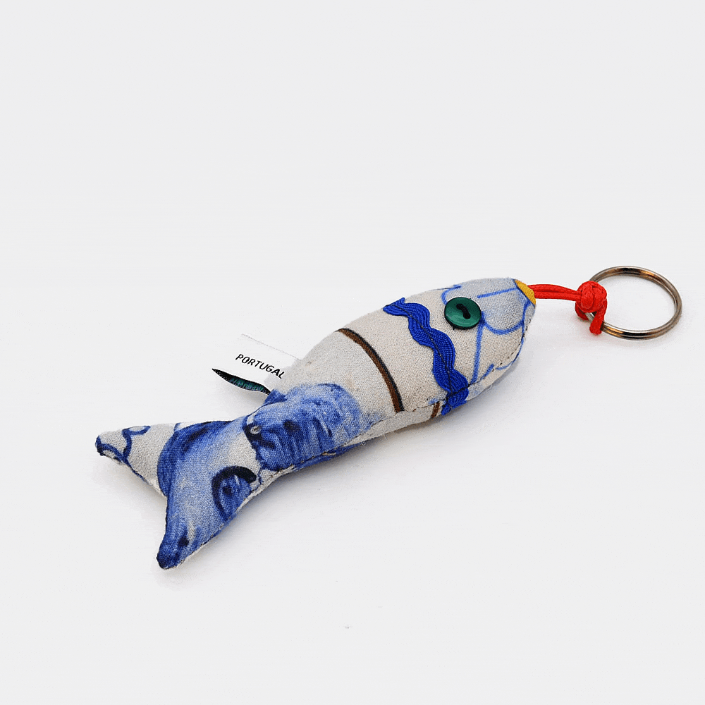 Sardine-Shaped Keychain - Azulejos