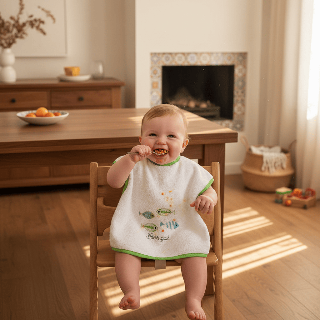 Sardinhas I Cotton Bib Apron - Green