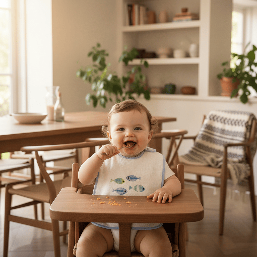 Sardinhas I Cotton Bib - Blue