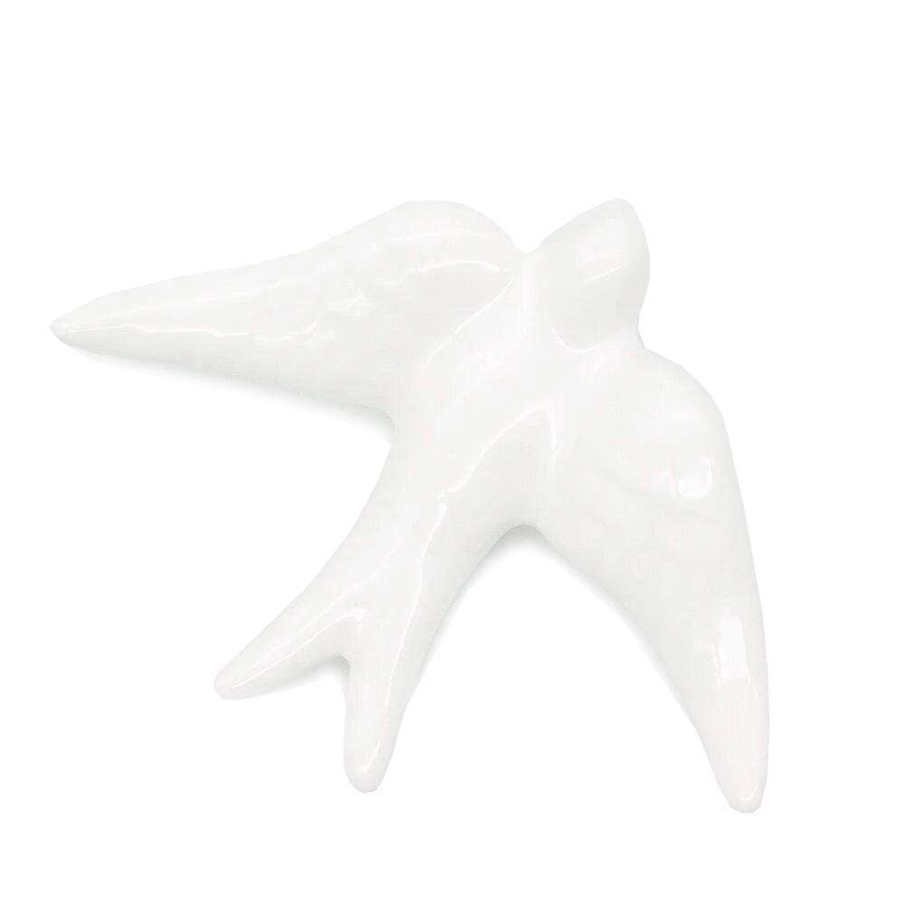 Smooth Ceramic Swallow - White 5.5"