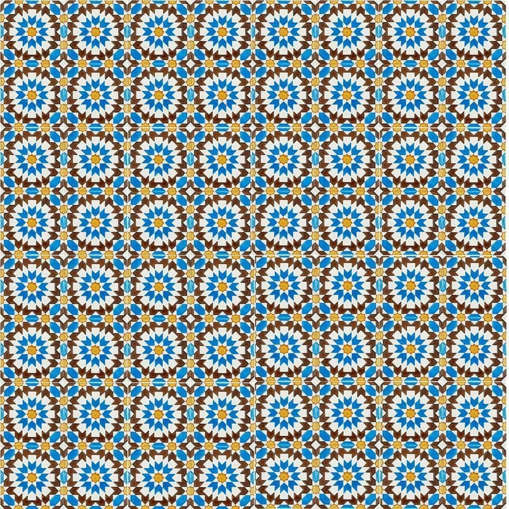 Spanish-Moorish Azulejo 5.5x5.5''