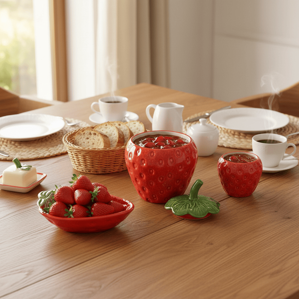Strawberry-shaped Ceramic Bowl