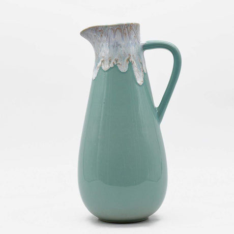 Taormina I Fine Stoneware Pitcher - Green