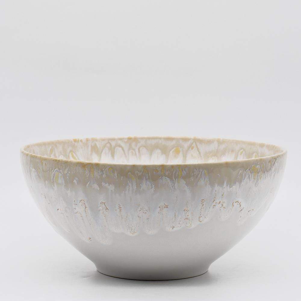 Taormina I Fine Stoneware Salad Bowl 9.4'' - White