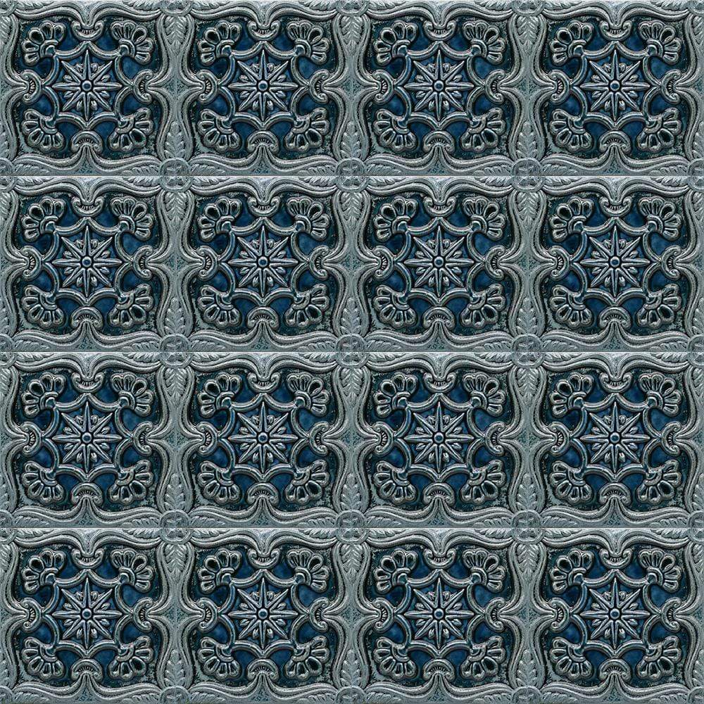 Textured Azulejo - Dark blue