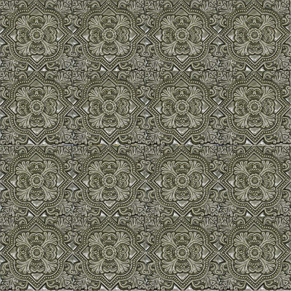 Textured Azulejo - Dark green