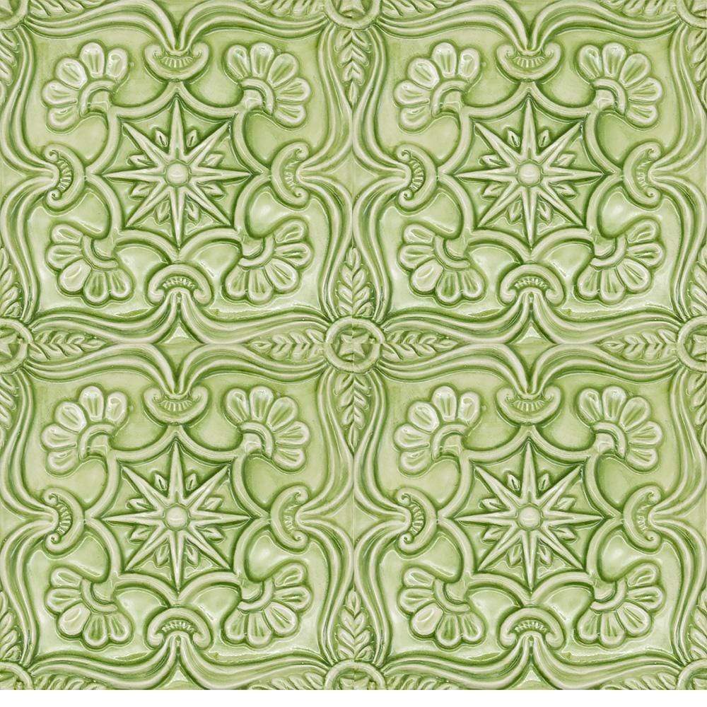 Textured Azulejo - Light green