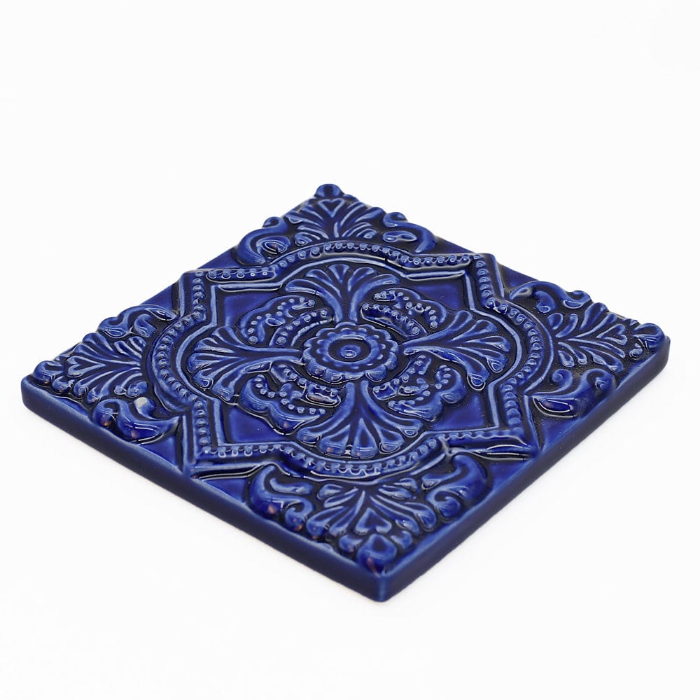 Textured Azulejos - Deep Blue