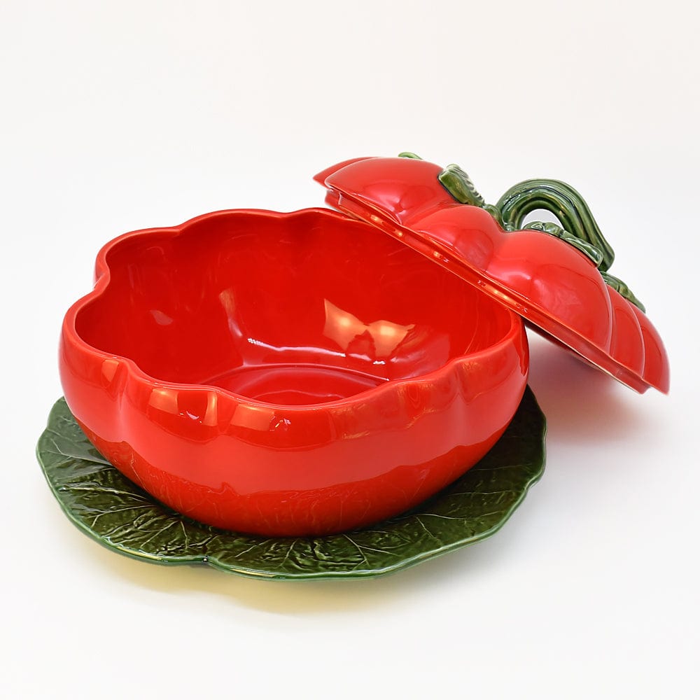 Tomato-shaped Ceramic Soup Tureen