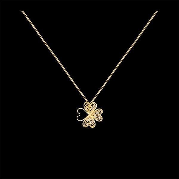 Trevo I Gold plated Silver Filigree Necklace 0.1 oz