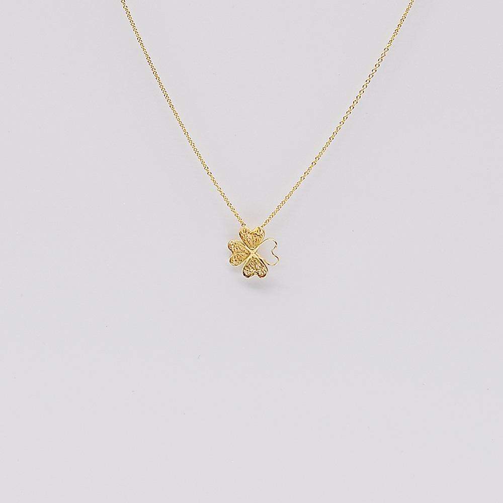 Trevo I Gold plated Silver Filigree Necklace 0.1 oz