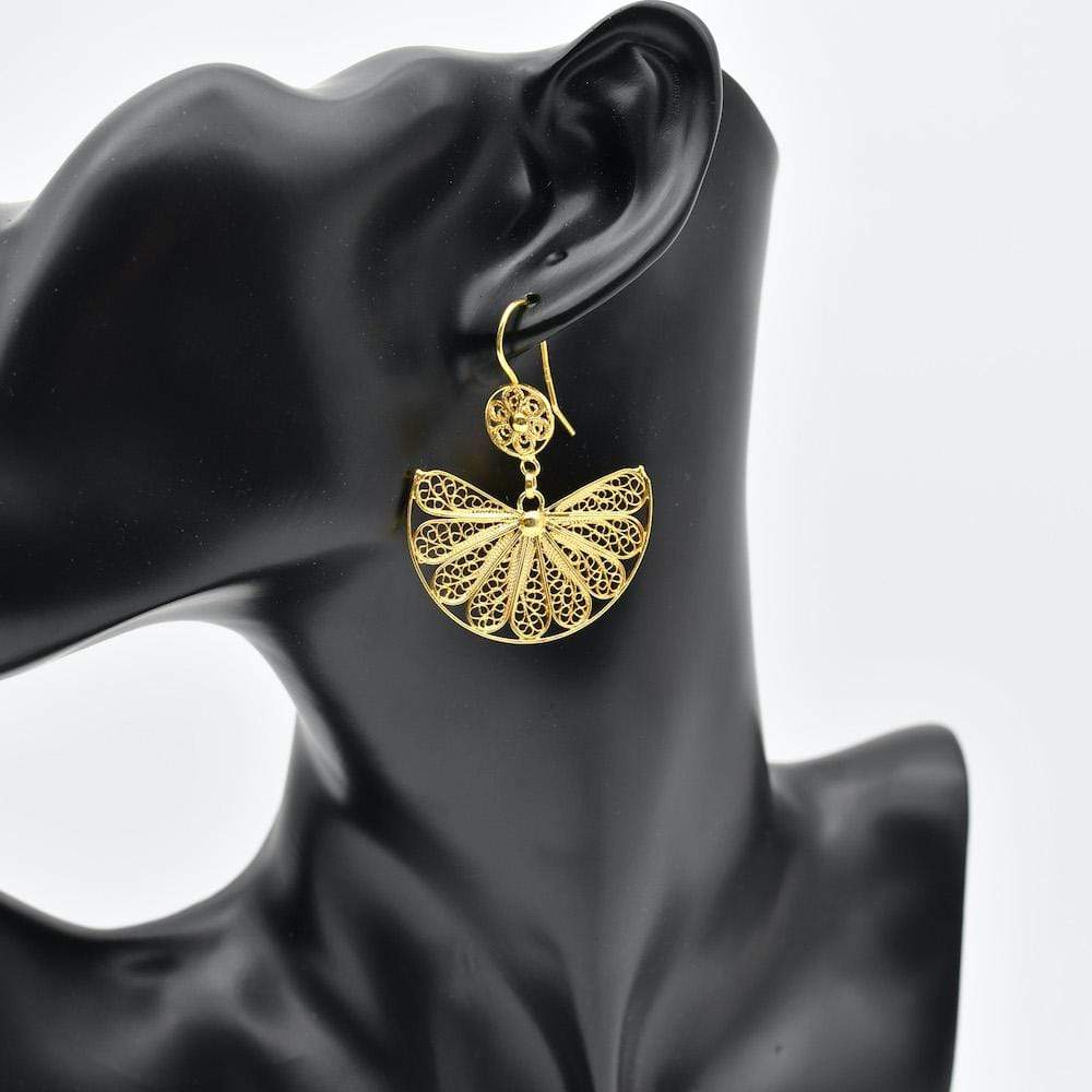 Alcance I Gold plated Filigree Earrings - Luisa Paixao | USA