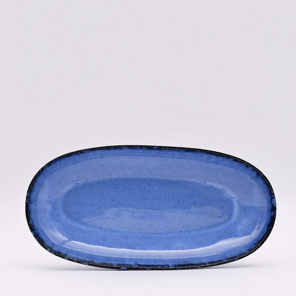 Amazônia I Fine Stoneware Blue Serving dish - 13.4'' - Luisa Paixao | USA