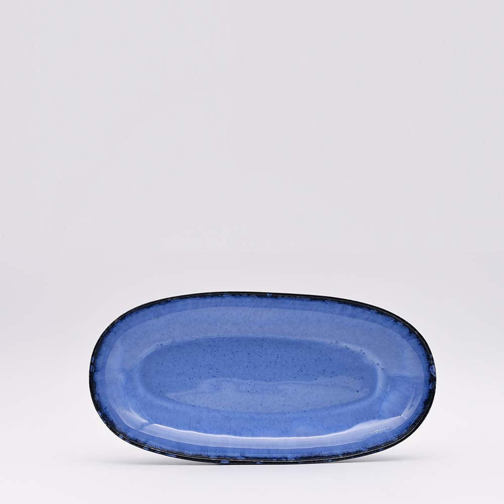Amazônia I Fine Stoneware Blue Serving dish - 9.4'' - Luisa Paixao | USA
