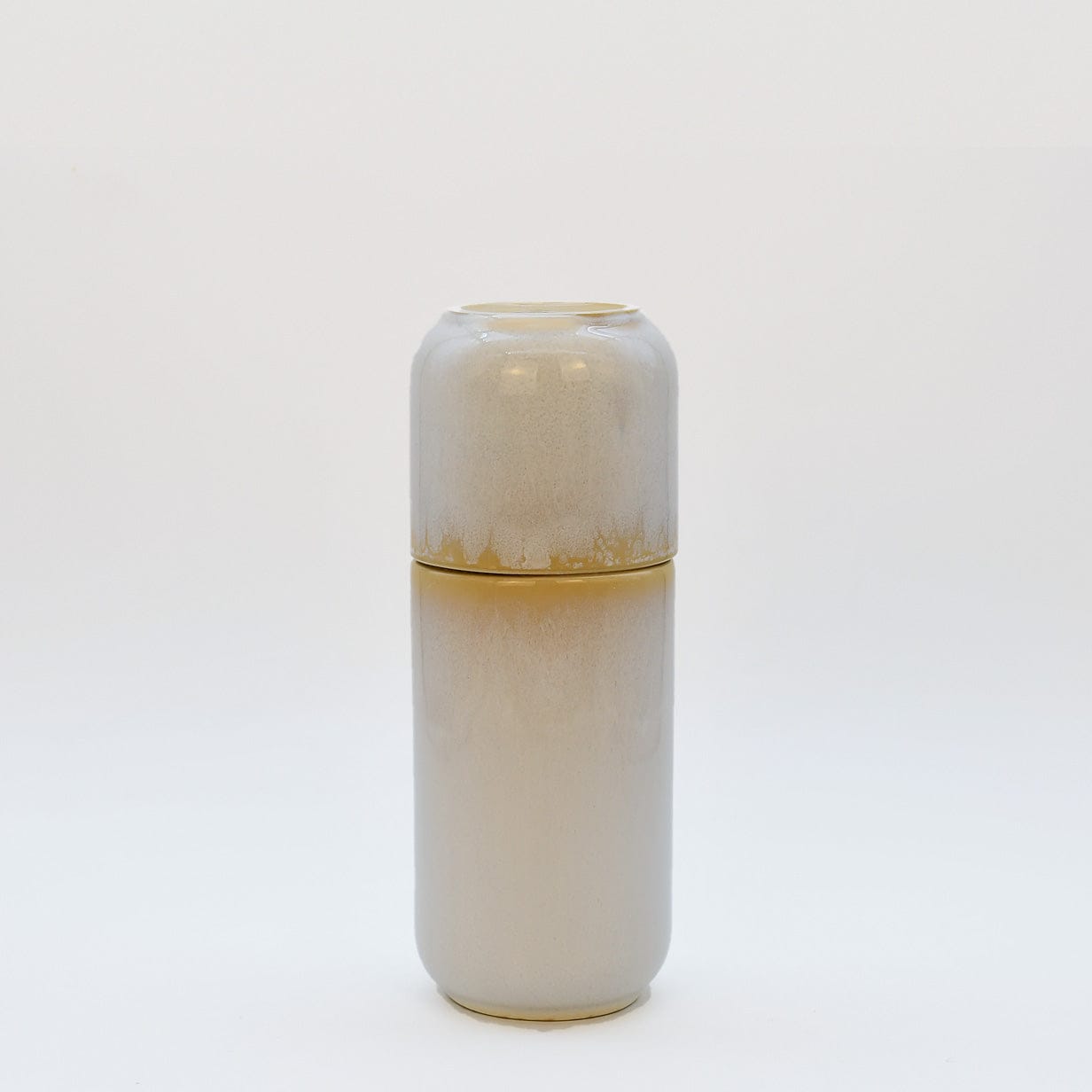 Amazonia I Stoneware Bottle and Cup - White