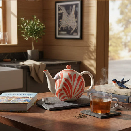 Andorinha I Ceramic Teapot - Red