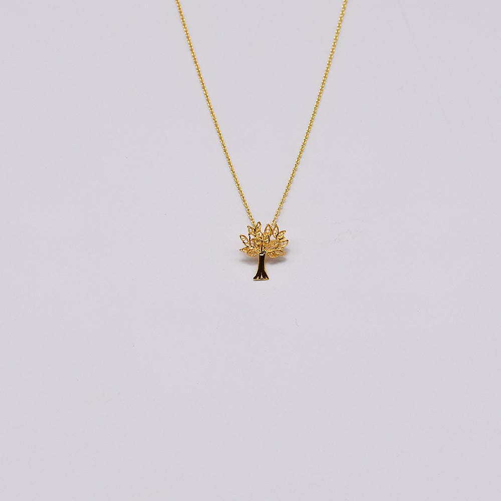 Árvore da Vida I Gold plated Silver Necklace 0.1 oz
