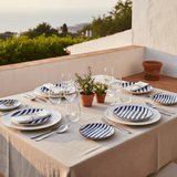 Assiette à pain rayée bleue et blanche I Vaisselle du Portugal en ligne Assiette rayée "Costa Nova Mar" 15cm - Bleue