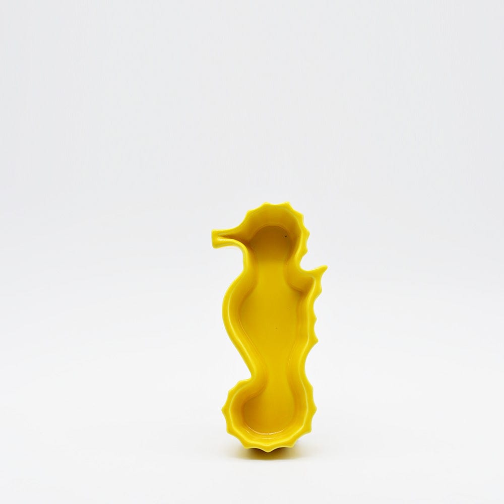 Assiette en céramique jaune en forme de poisson Coupe en céramique "Cavalo-marinho" - Jaune