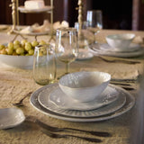 Assiette en grès en forme de chou 23cm - Blanc