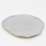 Assiette en grès en forme de chou 23cm - Blanc