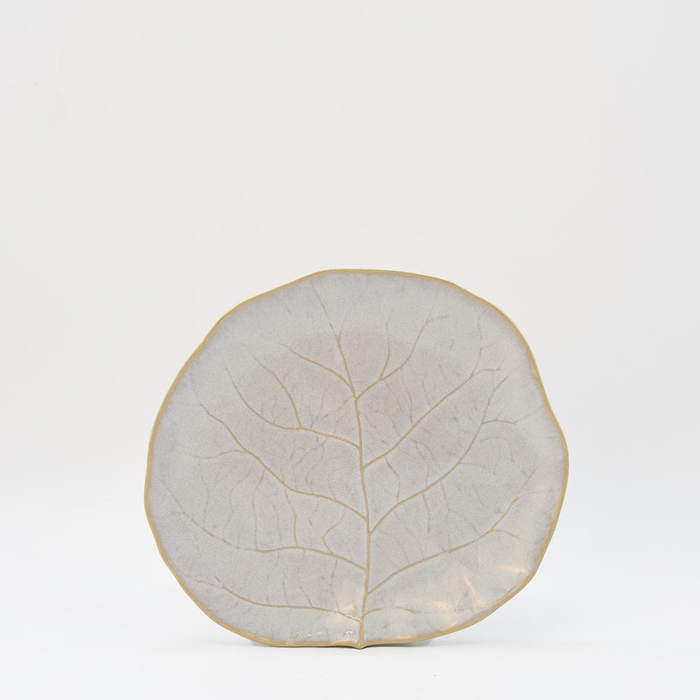 Assiette en grès en forme de chou 23cm - Blanc