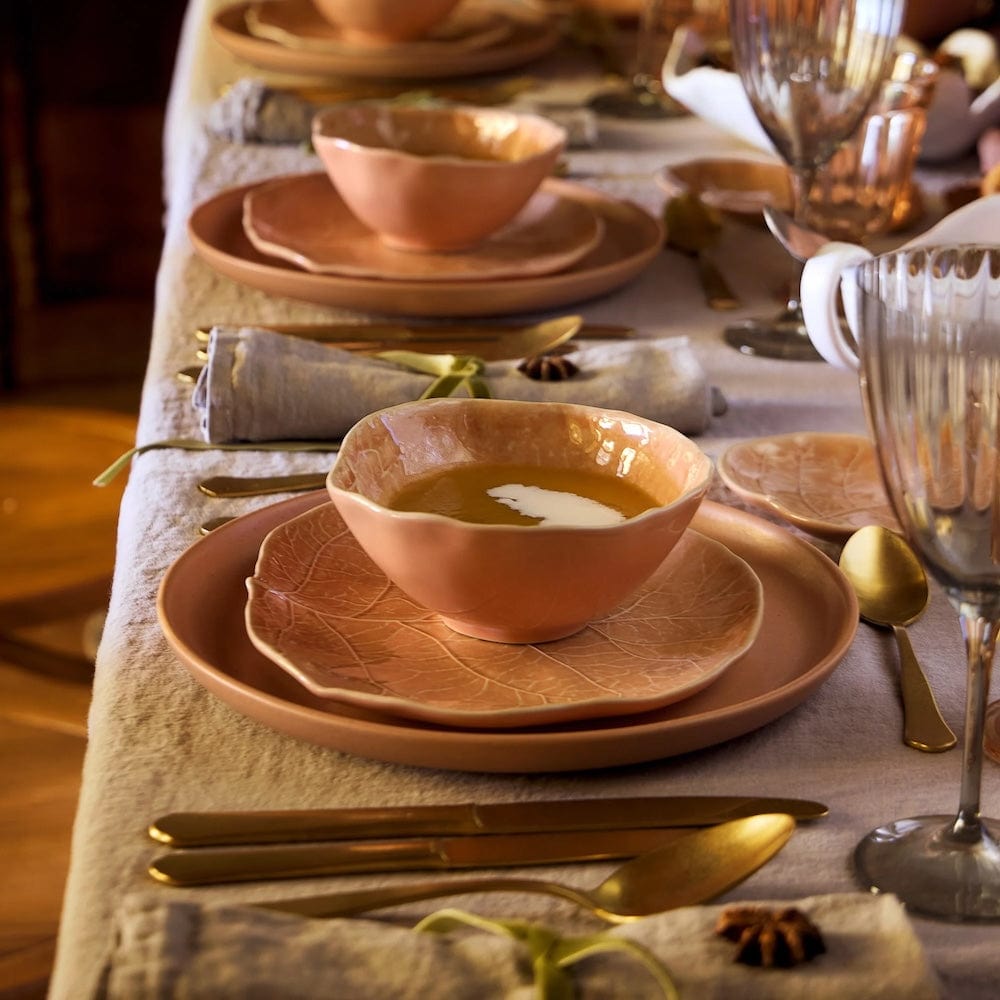 Assiette en grès en forme de chou 23cm - Orange