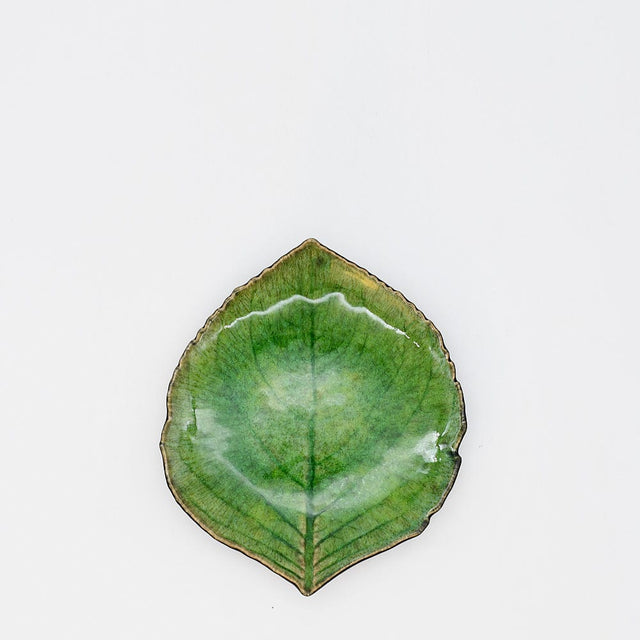 Assiette en grés "Hortensia" - Vert d'eau