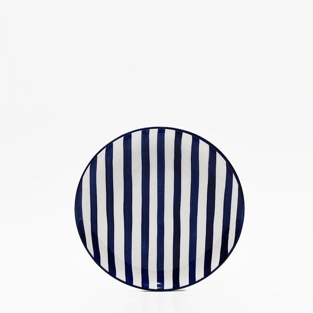 Assiette en porcelaine portugaise I Vaisselle du Portugal en ligne Assiette "Costa Nova Mar" 20cm - Bleue