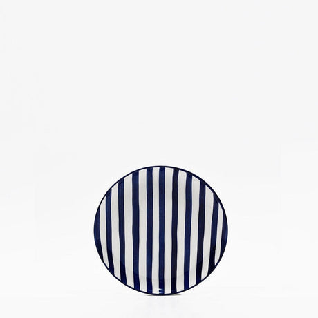 Assiette rayée "Costa Nova Mar" 15cm - Bleue