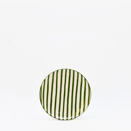 Assiette rayée "Costa Nova Mar" 15cm - Verte