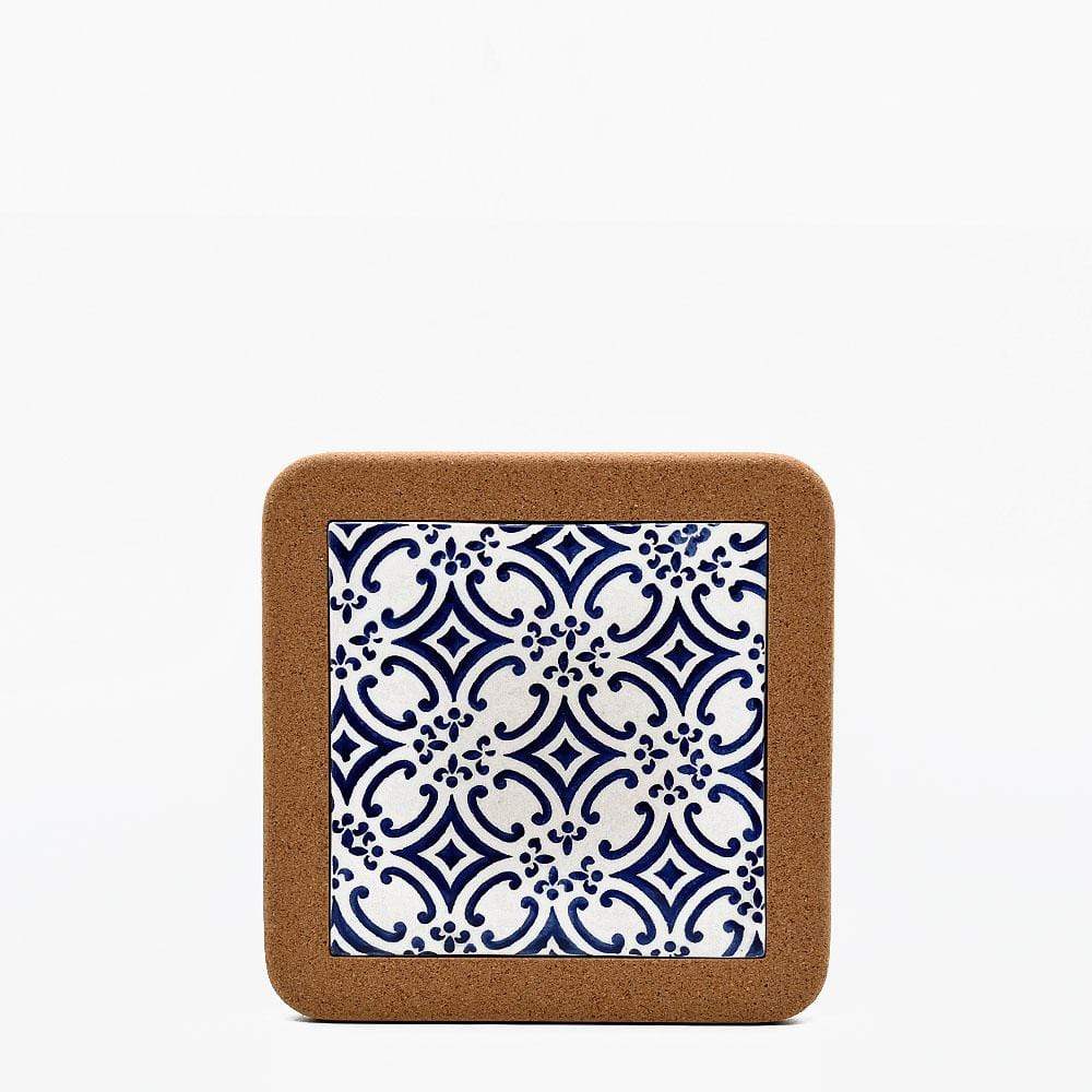 Azulejo I Ceramic and Cork Trivet 3 patterns - 7.9" - Luisa Paixao | USA