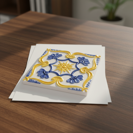 Azulejo à plat vue du dessus
