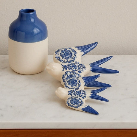 Azulejos I Ceramic Swallow - Blue