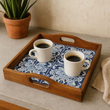 Azulejos I Square Serving Tray
