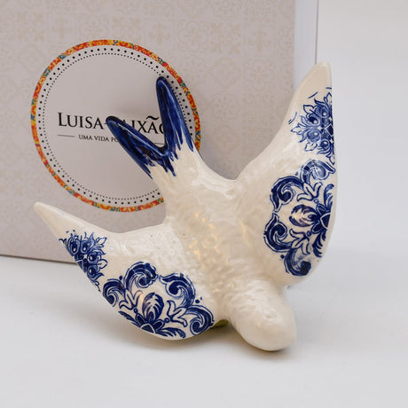 Azulejos Pattern I Ceramic Swallow Gift Set - Blue