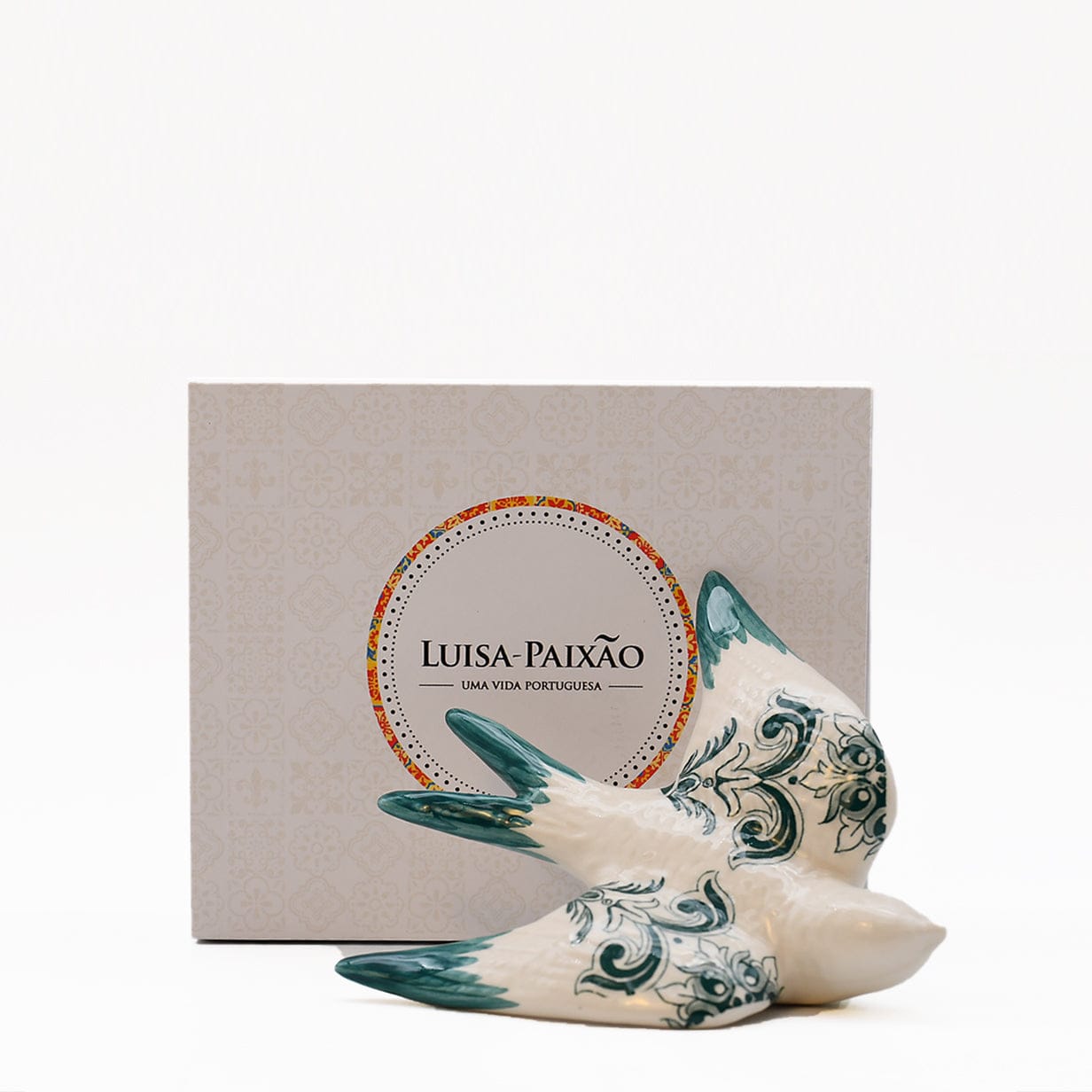 Azulejos Pattern I Ceramic Swallow Gift Set - Green