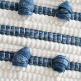 Bathroom Rug 28x20" White & Blue