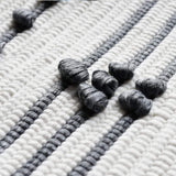 Bathroom Rug 28x20" White & Grey